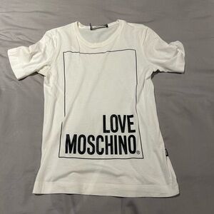Moschino Cream Top with Black Label